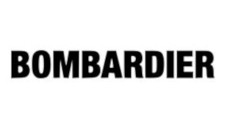 Schwarzes Logo mit der Aufschrift Bombardier