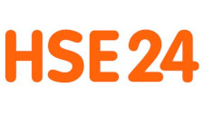 Orangenes Logo mit der Aufschrift HSE 24
